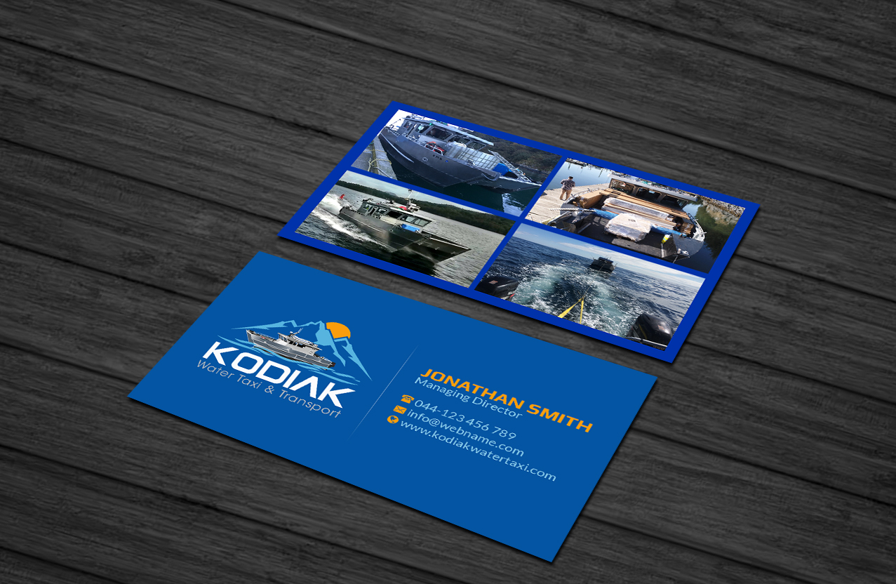 Design de Carte de Visite par Creations Box 2015 pour Kodiak Water Taxi and Transport | Design #21281739