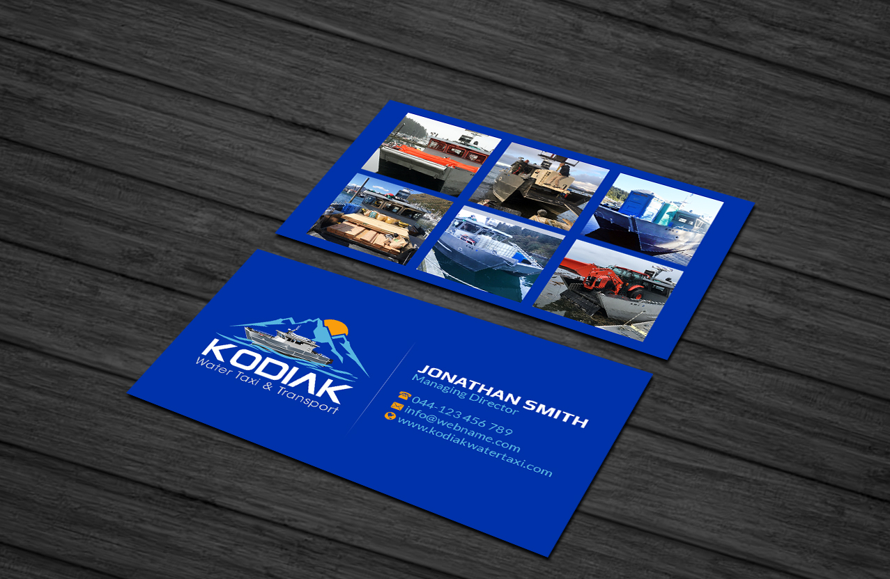 Business Card Design by Creations Box 2015 for Kodiak Water Taxi and Transport | Design #21326969