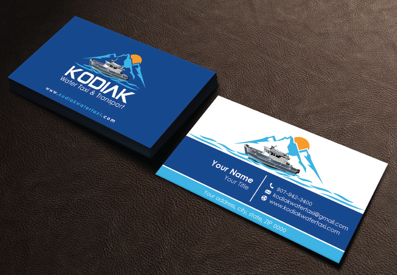 Design de Carte de Visite par LAXMI DESIGNHUB pour Kodiak Water Taxi and Transport | Design #21295196