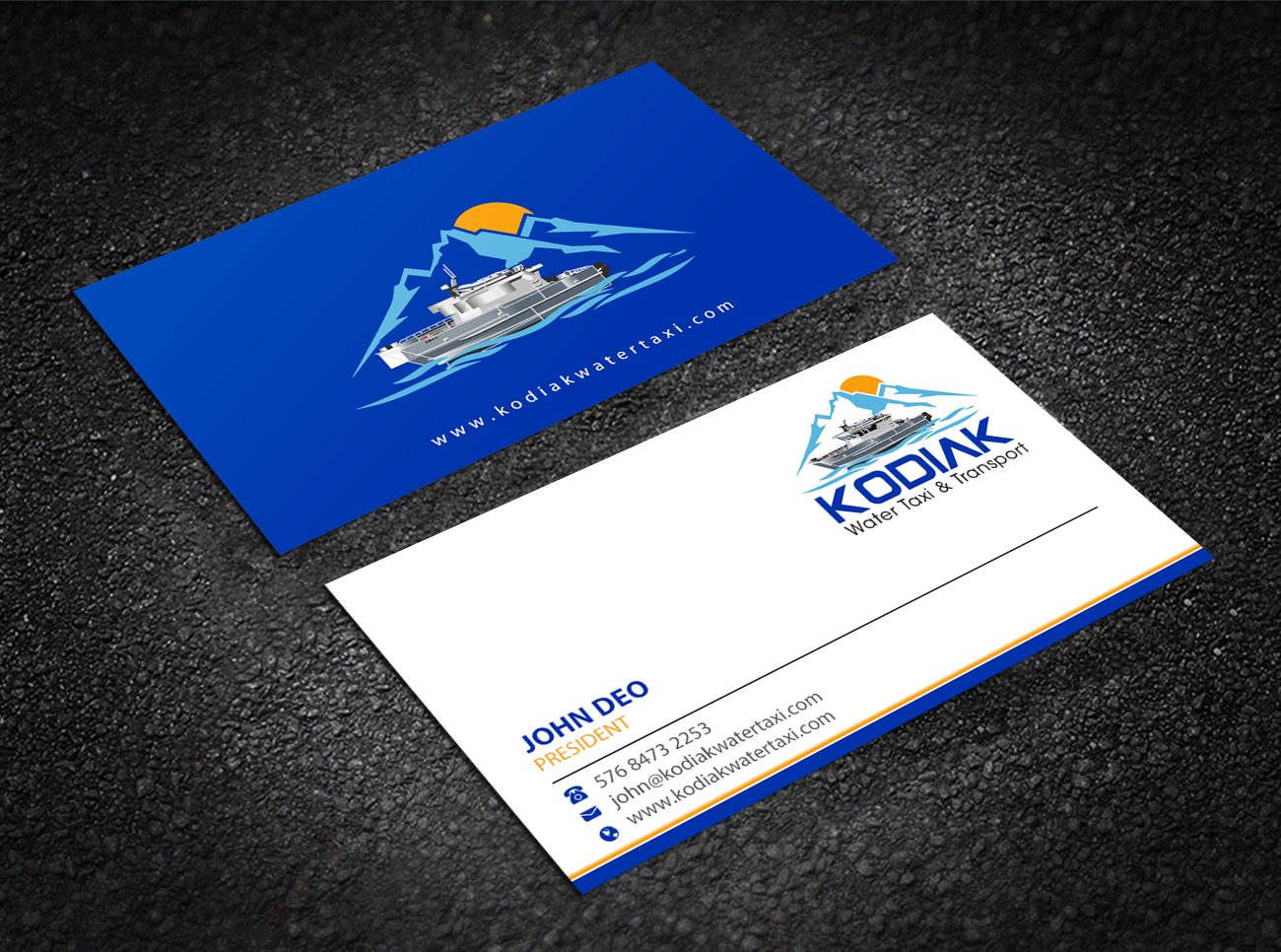 Business Card Design by Brand aid for Kodiak Water Taxi and Transport | Design #21271133