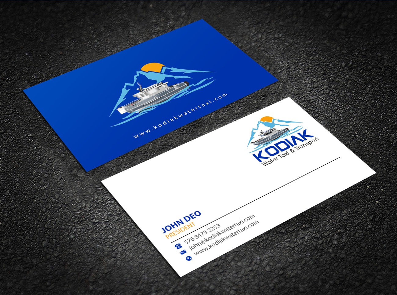 Business Card Design by Brand aid for Kodiak Water Taxi and Transport | Design #21271134