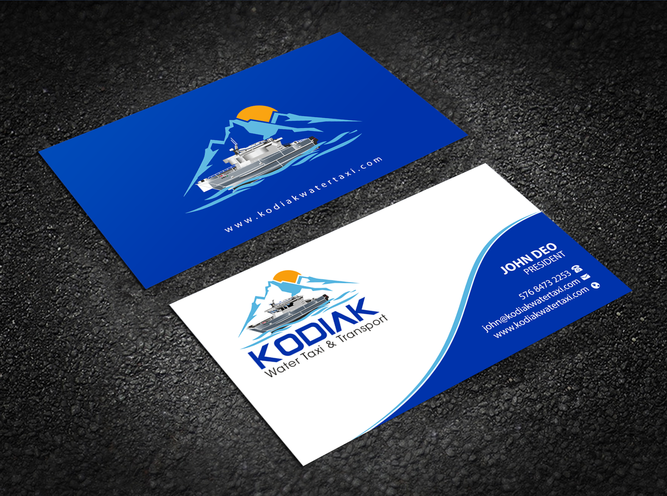 Business Card Design by Brand aid for Kodiak Water Taxi and Transport | Design #21271142