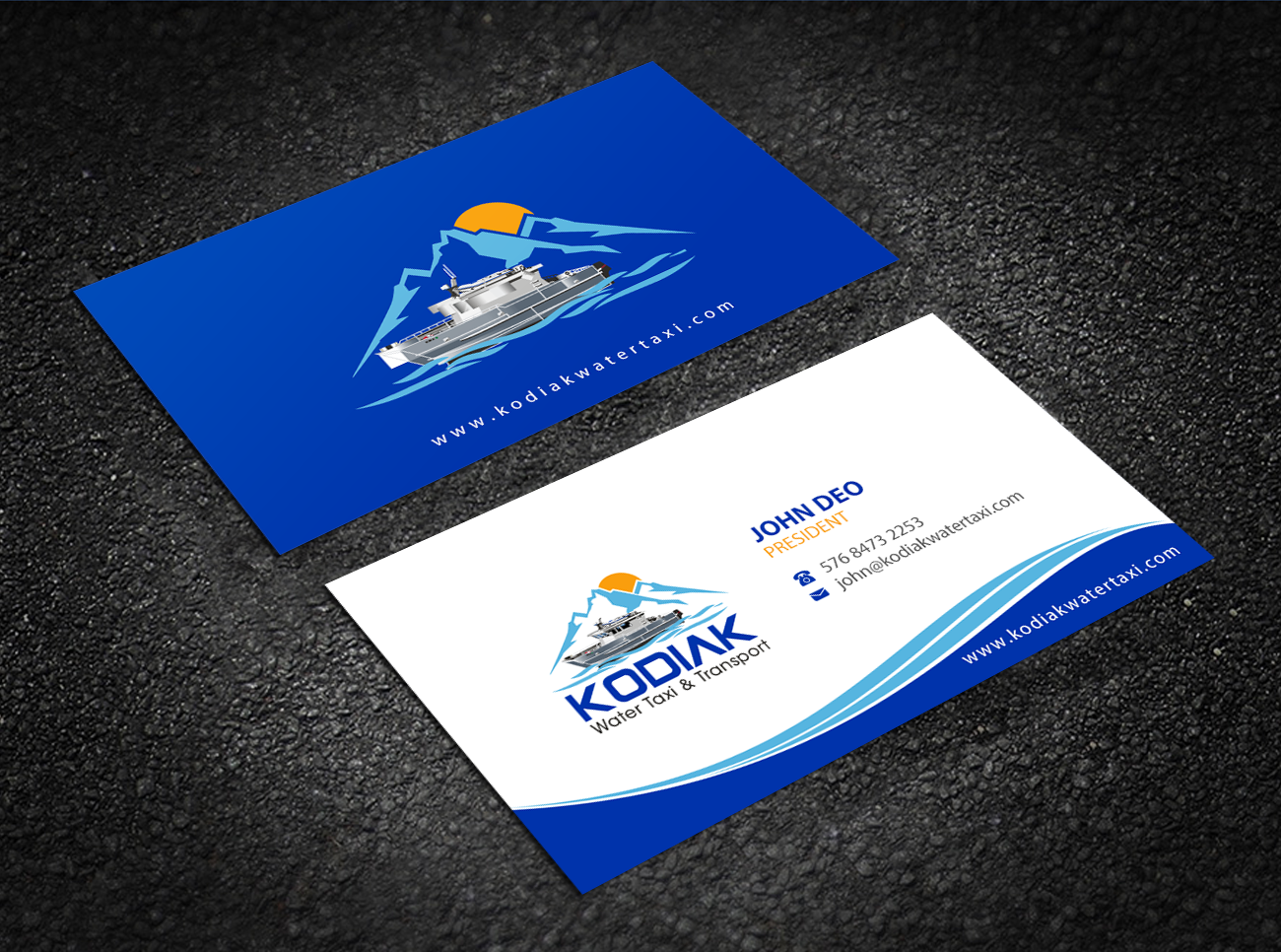 Design de Carte de Visite par Brand aid pour Kodiak Water Taxi and Transport | Design #21271143