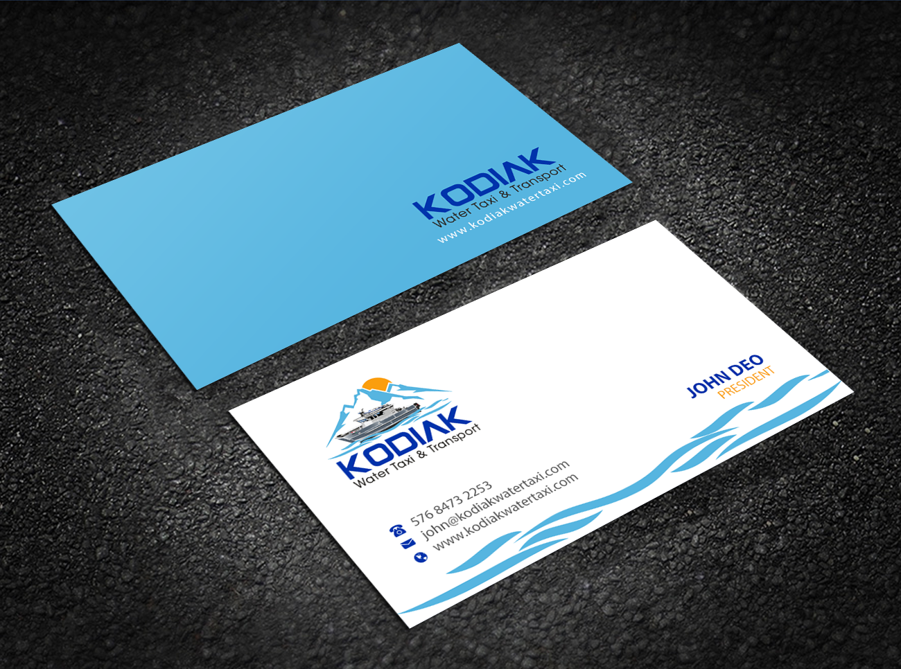 Business Card Design by Brand aid for Kodiak Water Taxi and Transport | Design #21271146