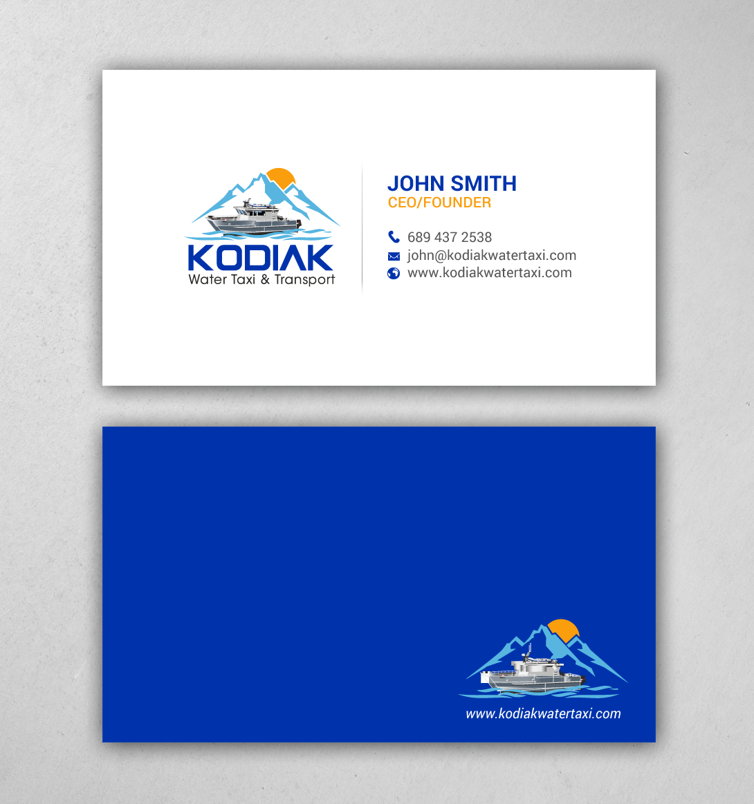 Design de Carte de Visite par chandrayaan.creative pour Kodiak Water Taxi and Transport | Design #21271048