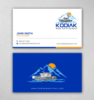 Business Card Design by chandrayaan.creative for Kodiak Water Taxi and Transport | Design: #21271049