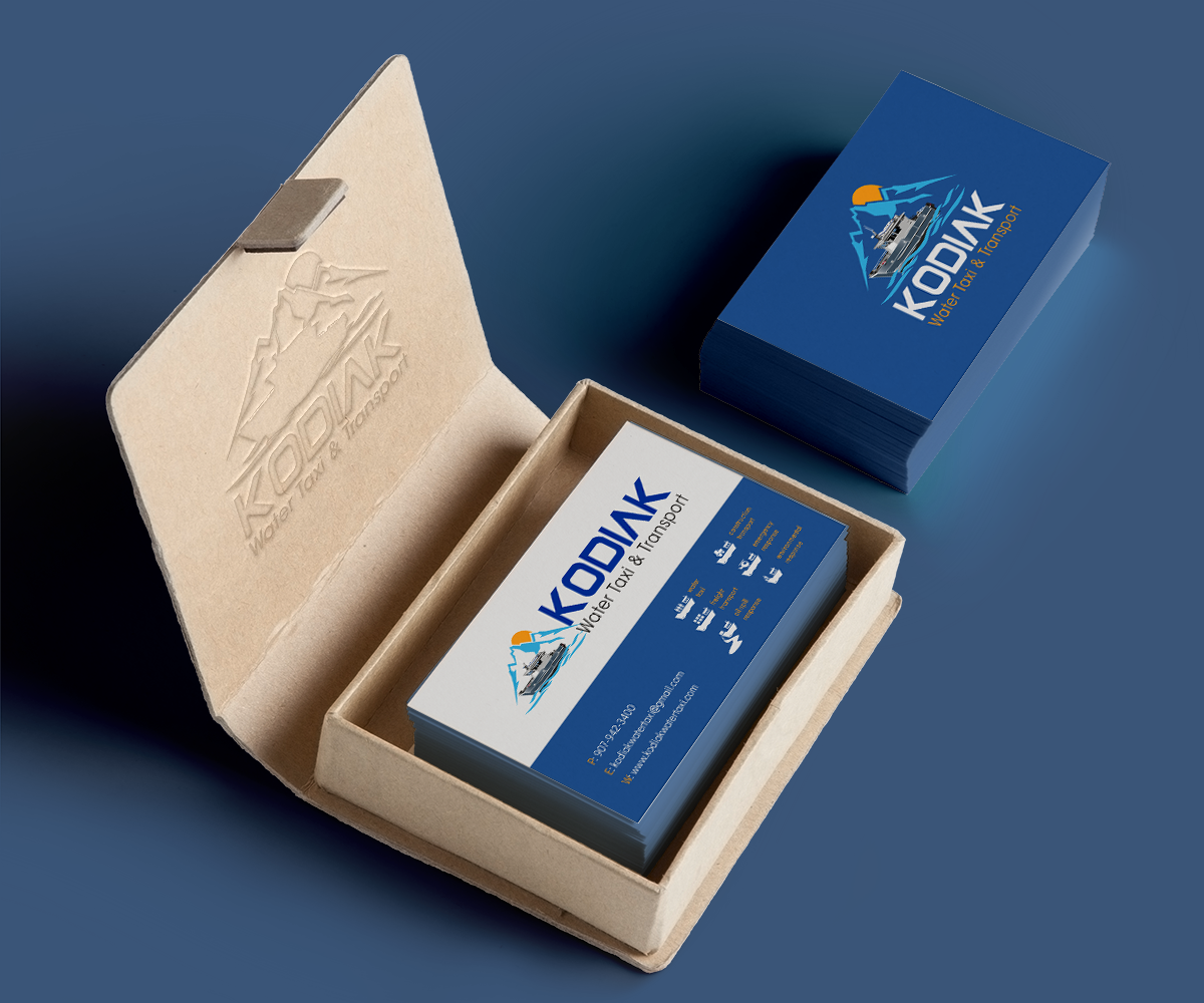 Business Card Design by I P Designs for Kodiak Water Taxi and Transport | Design #21294189
