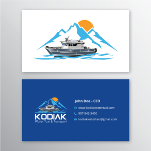 Business Card Design by naynachauhan06 for Kodiak Water Taxi and Transport | Design: #21296339