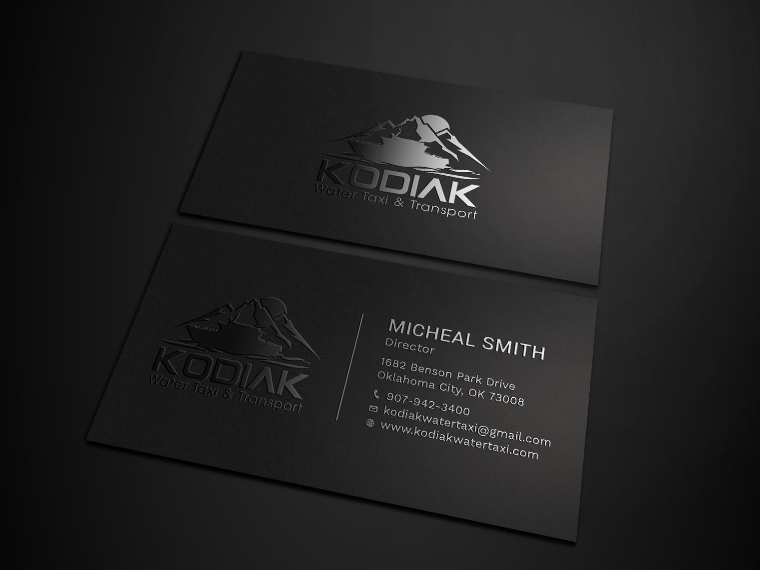 Business Card Design by Tripti Ranjan Gain for Kodiak Water Taxi and Transport | Design #21268259