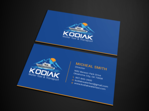 Diseño de Tarjeta de Presentación por Tripti Ranjan Gain para Kodiak Water Taxi and Transport | Diseño: #21268271