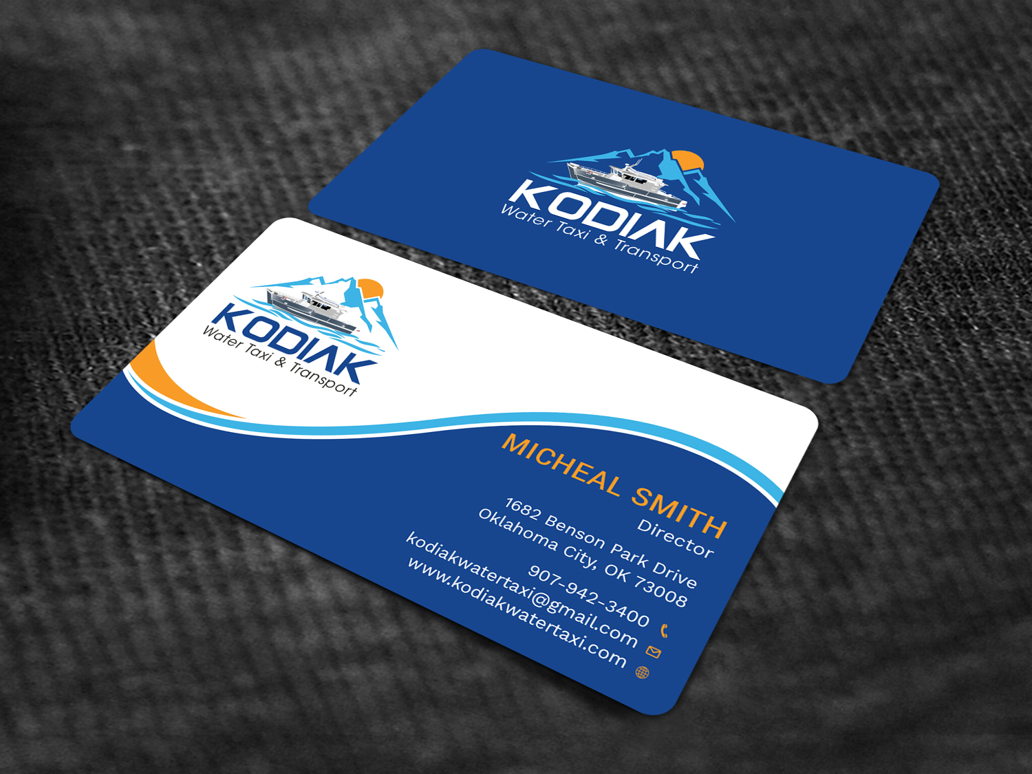 Visitenkarten-Design von Tripti Ranjan Gain für Kodiak Water Taxi and Transport | Design #21268506