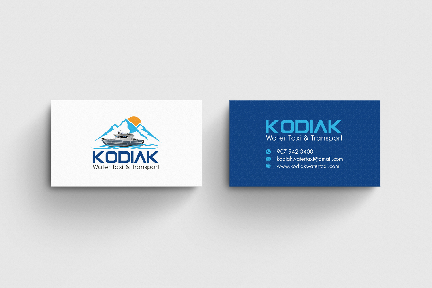 Business Card Design by Yooo for Kodiak Water Taxi and Transport | Design #21278000