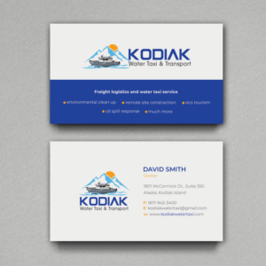 Business Card Design by Srabon55014 for Kodiak Water Taxi and Transport | Design: #21278425