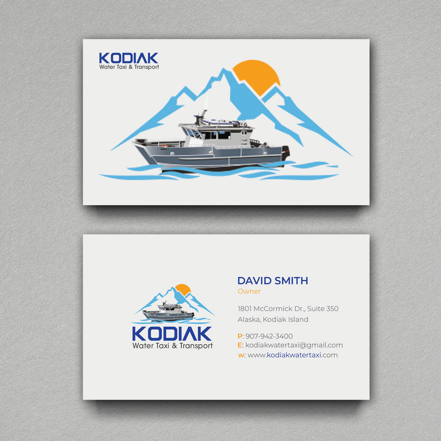 Business Card Design by Srabon55014 for Kodiak Water Taxi and Transport | Design #21278470