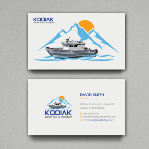 Business Card Design by Srabon55014 for Kodiak Water Taxi and Transport | Design: #21278470