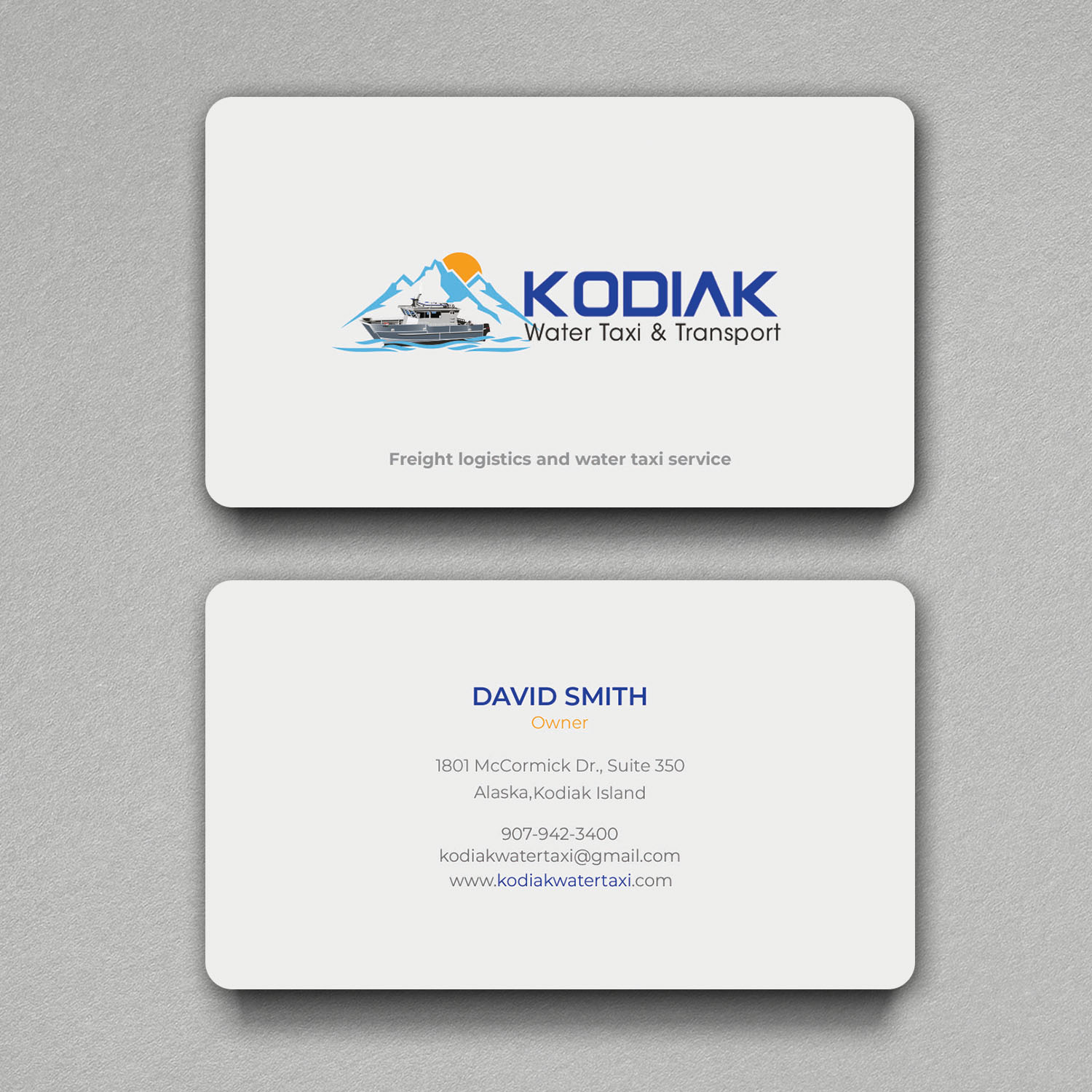 Business Card Design by Srabon55014 for Kodiak Water Taxi and Transport | Design #21278782
