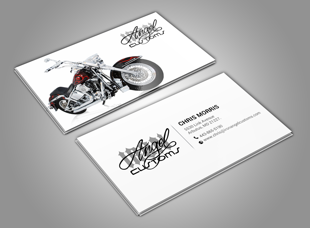 Visitenkarten-Design von chandrayaan.creative für IRON ANGEL CUSTOMS INC | Design #21309765