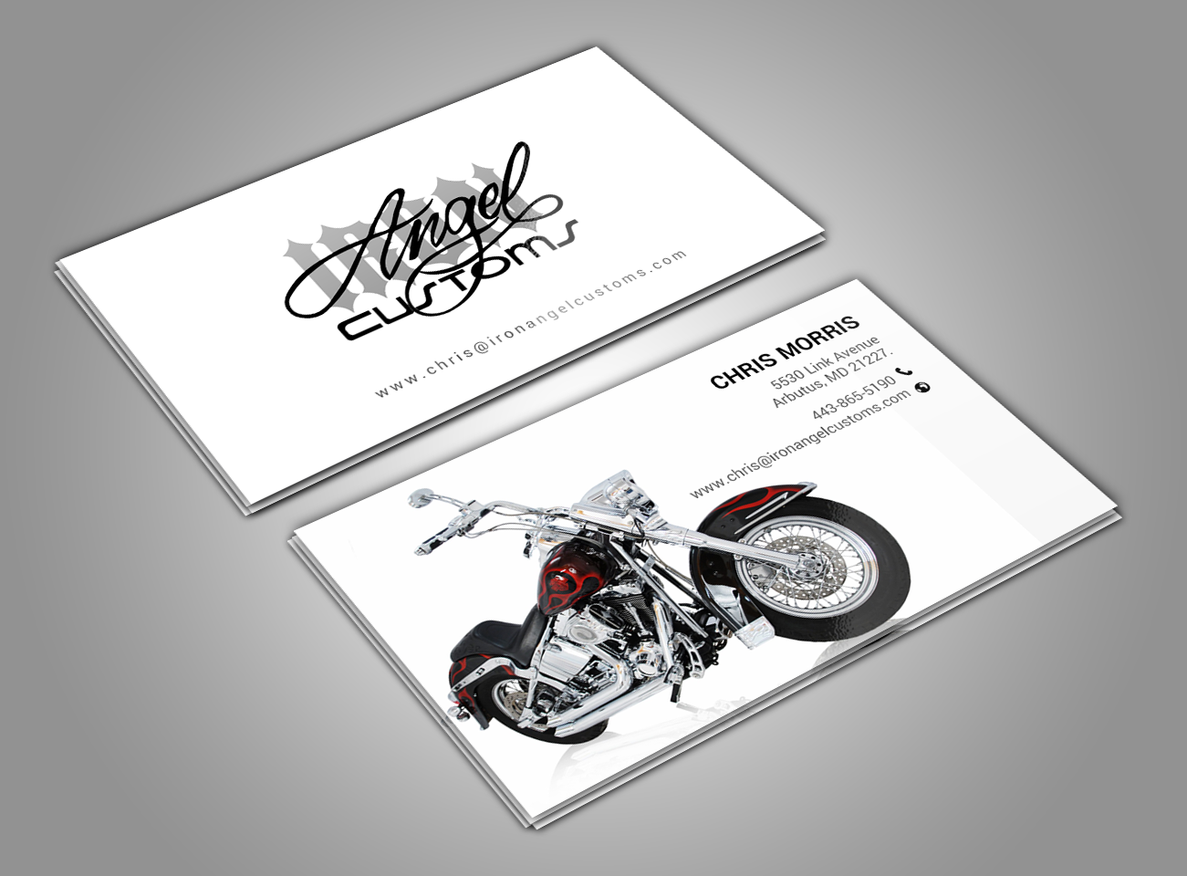 Design de Carte de Visite par chandrayaan.creative pour IRON ANGEL CUSTOMS INC | Design #21310855
