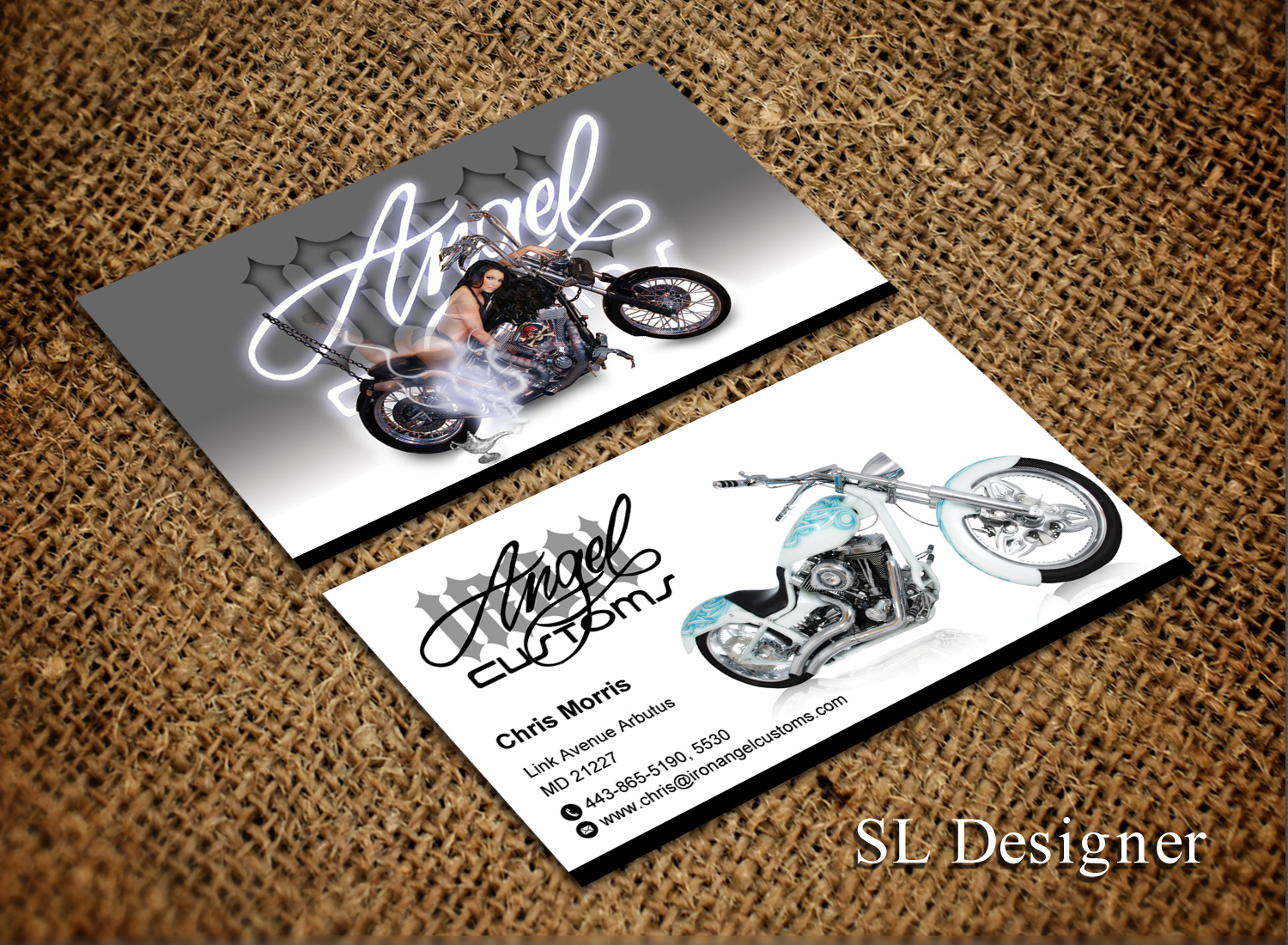 Diseño de Tarjeta de Presentación por SL Designer para IRON ANGEL CUSTOMS INC | Diseño #21311820