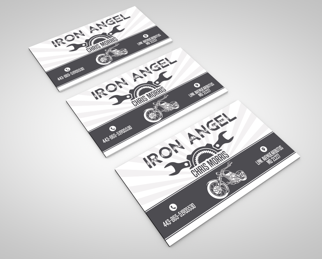 Visitenkarten-Design von Rickyy für IRON ANGEL CUSTOMS INC | Design #21275817