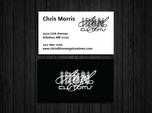 Visitenkarten-Design von Tripti Ranjan Gain für IRON ANGEL CUSTOMS INC | Design: #21309821