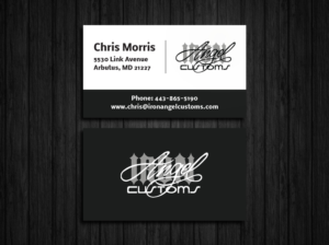 Business Card Design by Tripti Ranjan Gain for IRON ANGEL CUSTOMS INC | Design: #21309822