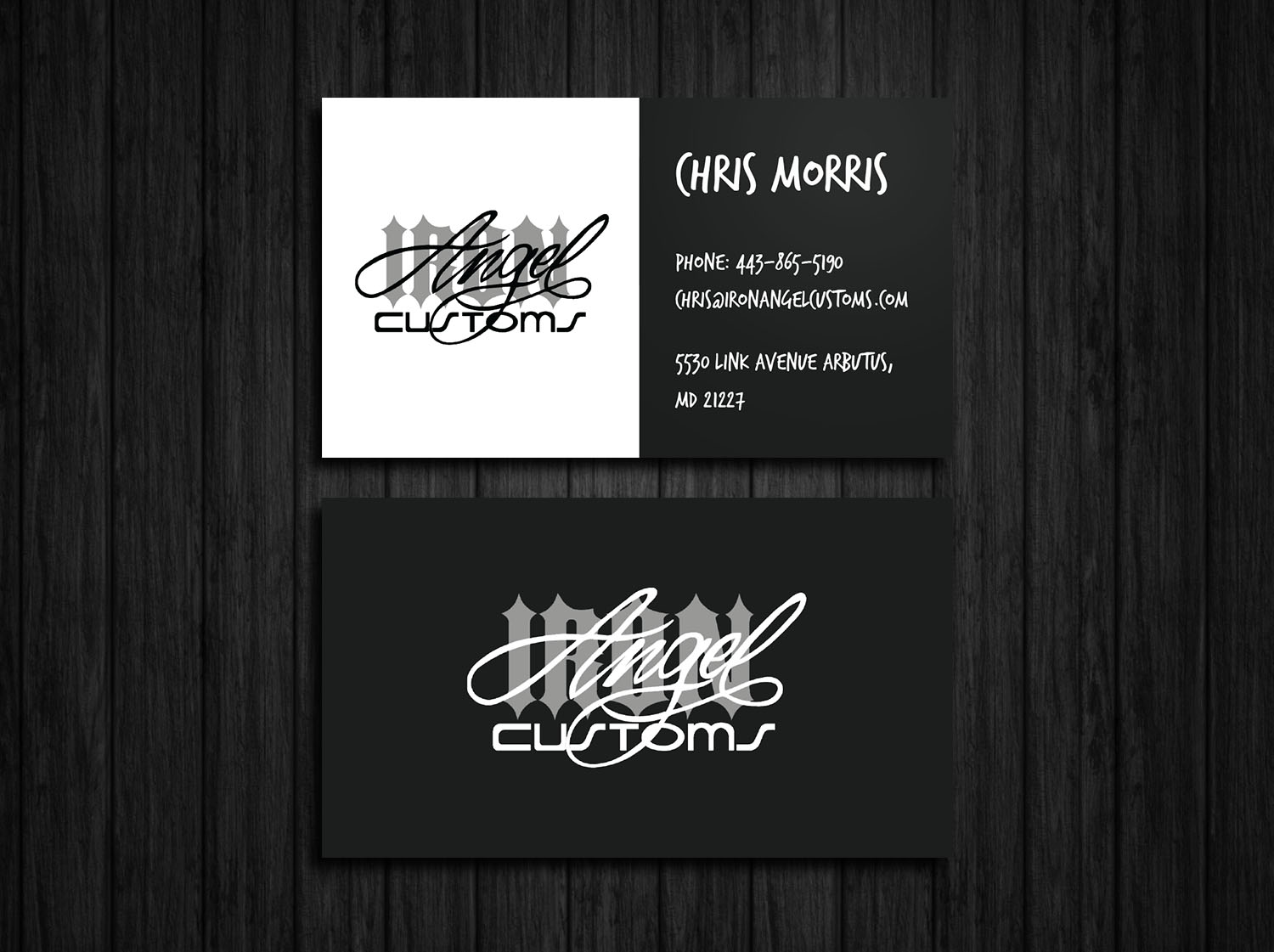 Business Card Design by Tripti Ranjan Gain for IRON ANGEL CUSTOMS INC | Design #21309823