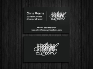 Business Card Design by Tripti Ranjan Gain for IRON ANGEL CUSTOMS INC | Design: #21309825
