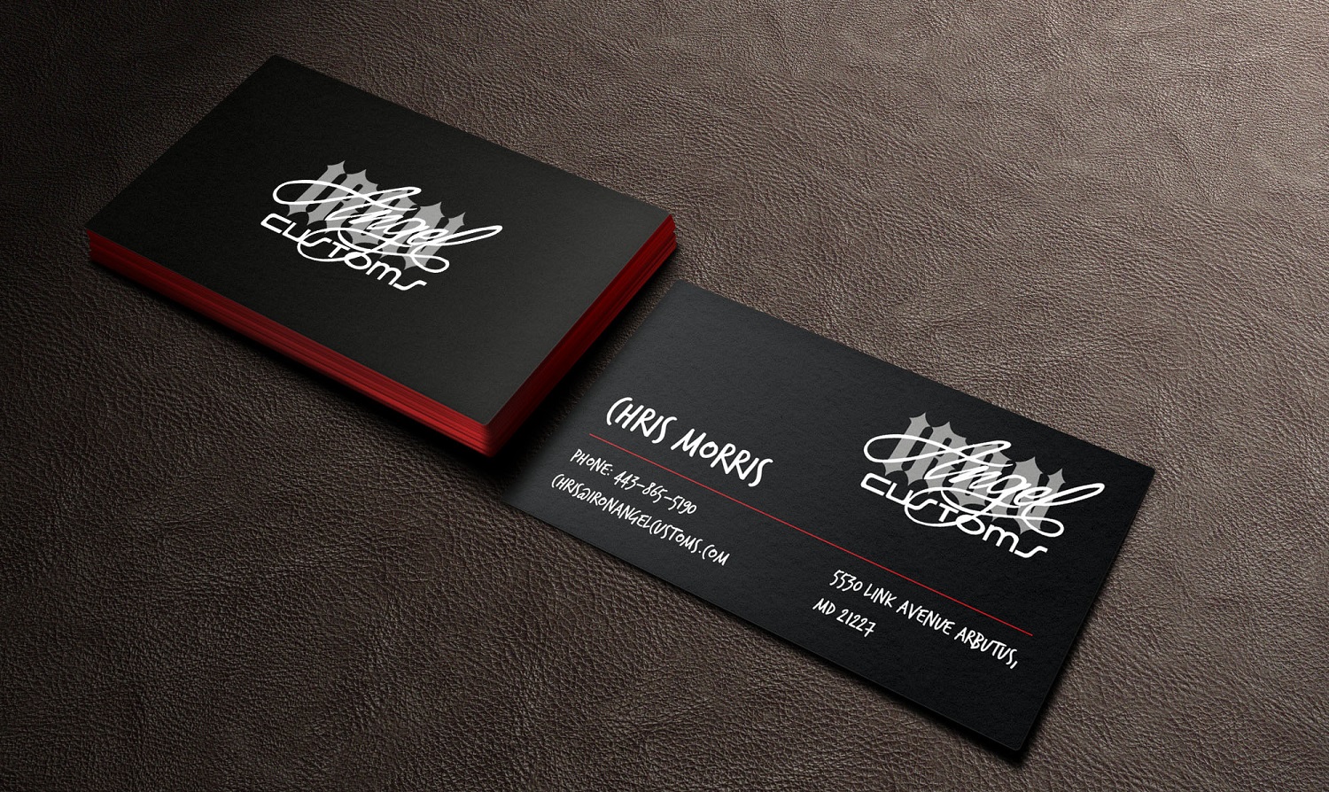 Business Card Design by Tripti Ranjan Gain for IRON ANGEL CUSTOMS INC | Design #21309829