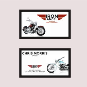 Visitenkarten-Design von Thanos Tok für IRON ANGEL CUSTOMS INC | Design: #21300170