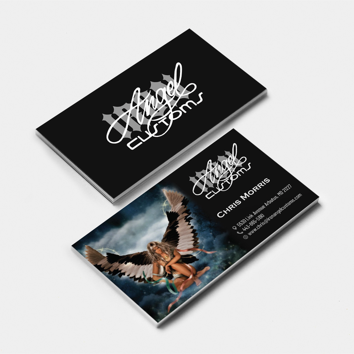 Visitenkarten-Design von MDesign für IRON ANGEL CUSTOMS INC | Design #21374850