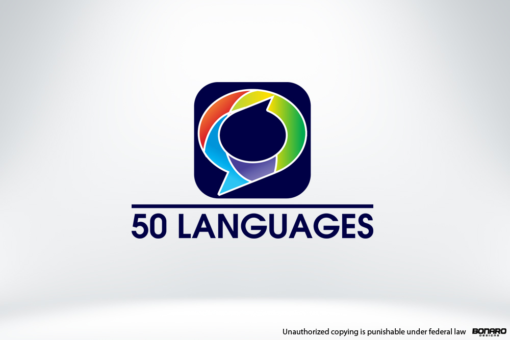 Logo Design by Bonaro Designs for 50LANGUAGES LLC | Design #3020377