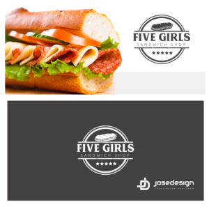 Five Girls - Sandwich Shop | Logo Design by JoseDesign