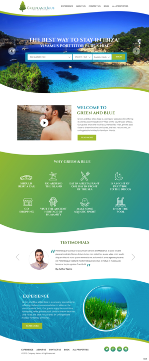 Wordpress Design by pb for GREEN AND BLUE VILLAS IBIZA SL | Design: #21622508