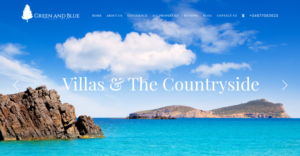 Diseño Wordpress por Sujit Banerjee para GREEN AND BLUE VILLAS IBIZA SL | Diseño #21653438