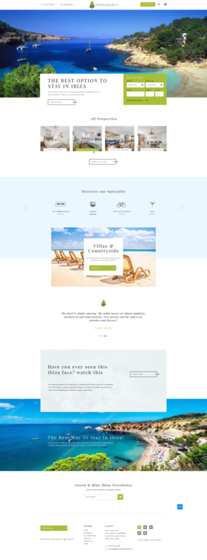 Wordpress Design by Sujit Banerjee for GREEN AND BLUE VILLAS IBIZA SL | Design: #21655586
