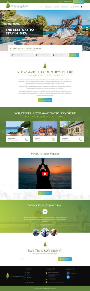 Diseño Wordpress por rightway para GREEN AND BLUE VILLAS IBIZA SL | Diseño #21623021