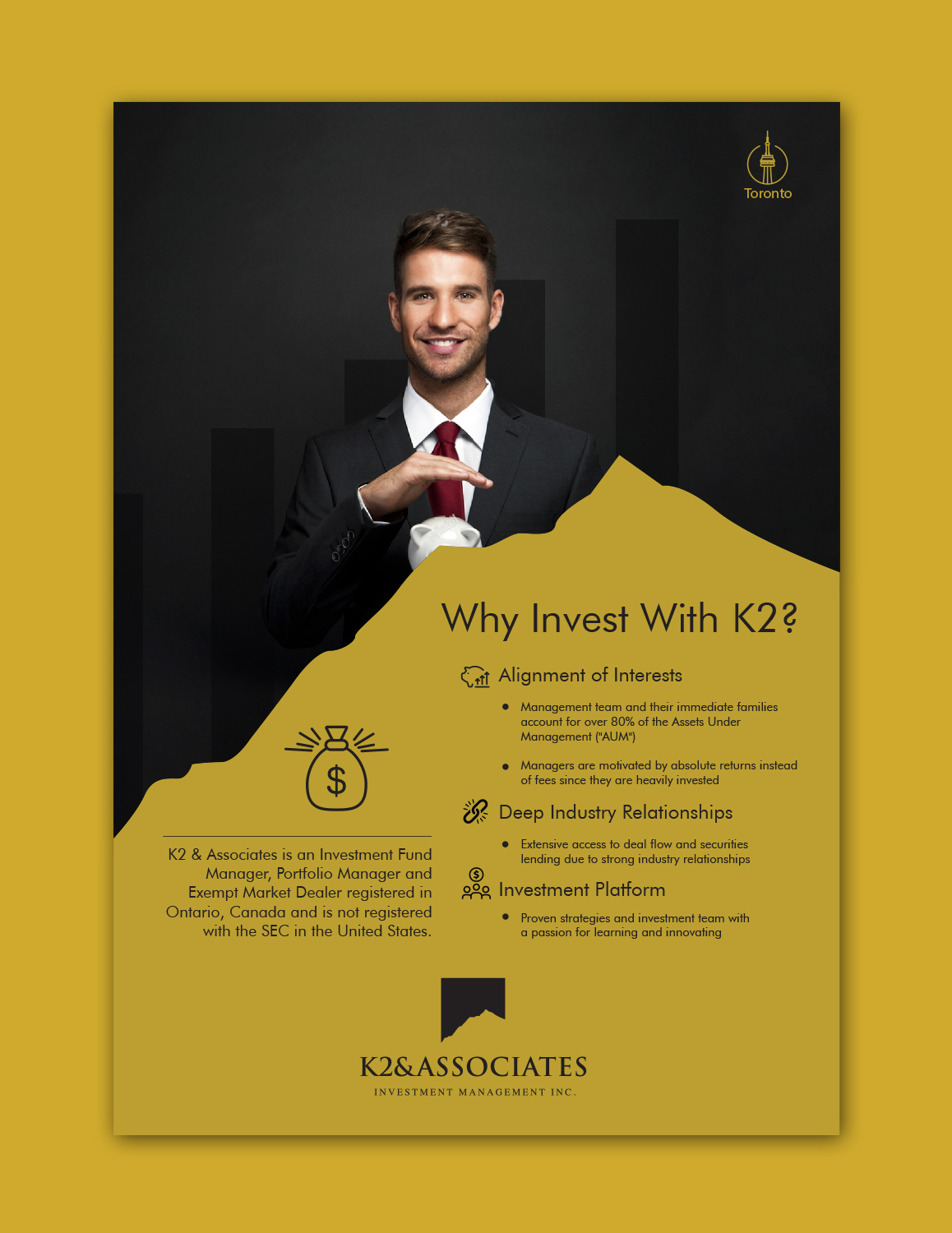 Design Publicitaire par ColorDrops pour K2 & Associates Investment Management Inc.  | Design #21345169