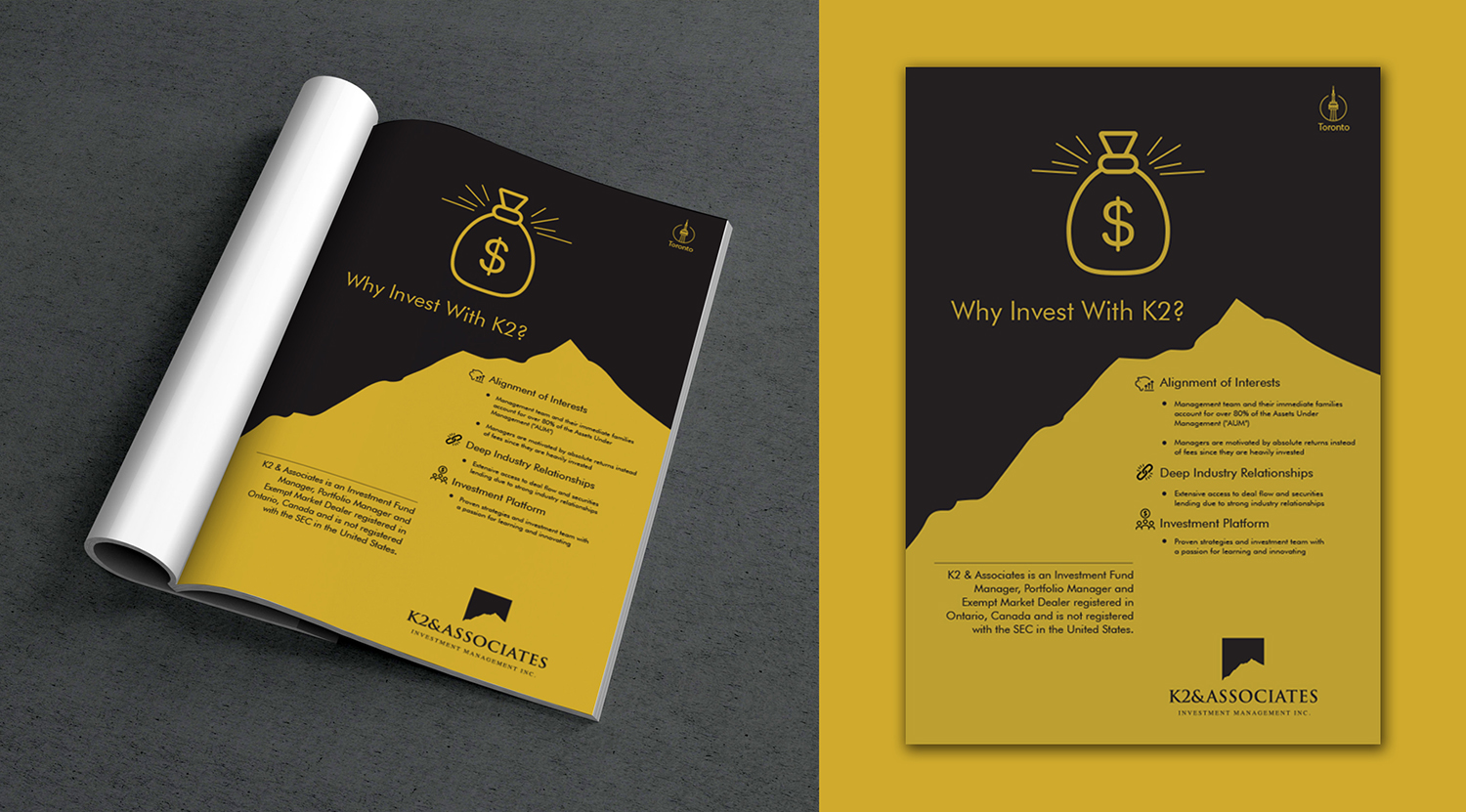 Design Publicitaire par ColorDrops pour K2 & Associates Investment Management Inc.  | Design #21345170