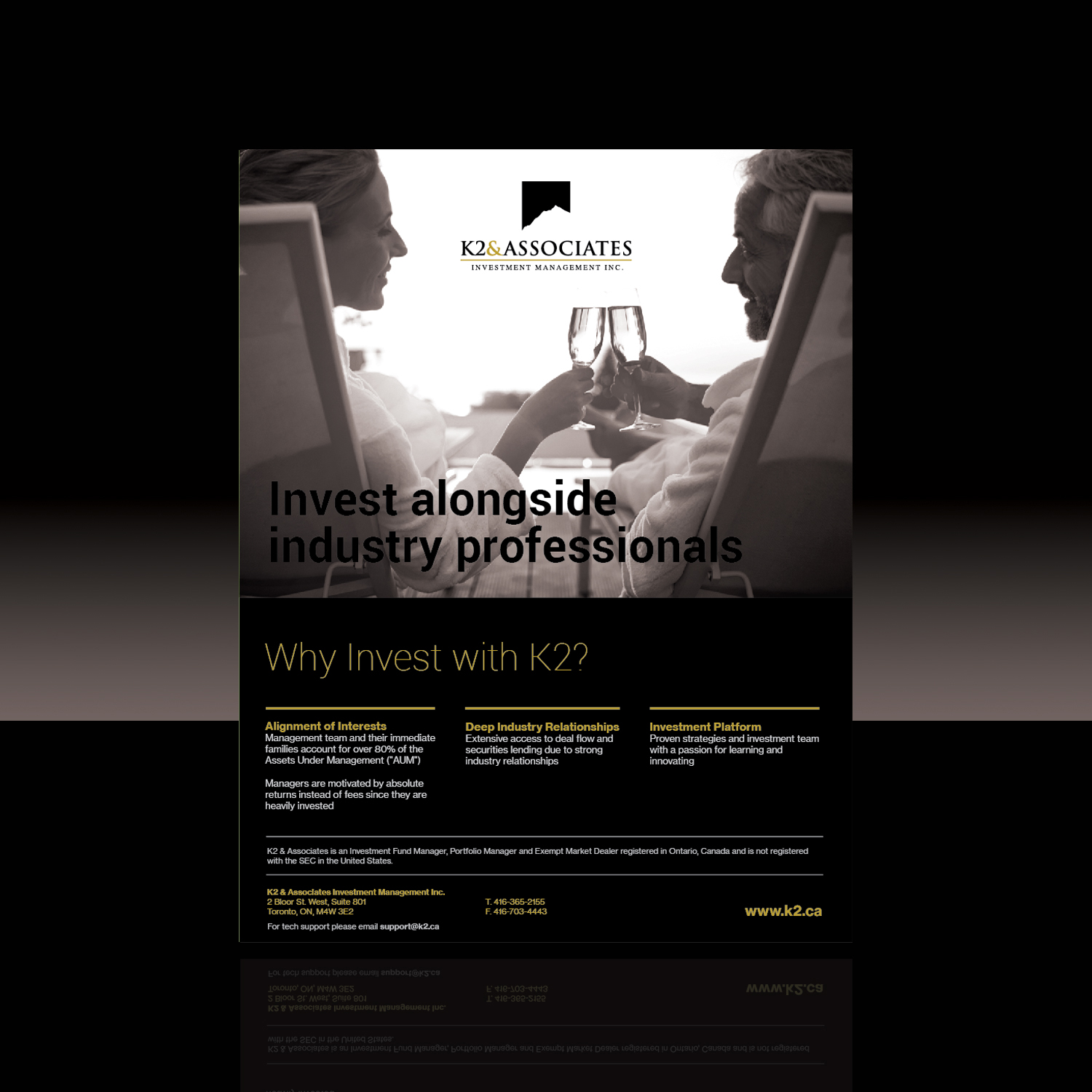 Design Publicitaire par M K G pour K2 & Associates Investment Management Inc.  | Design #21345715