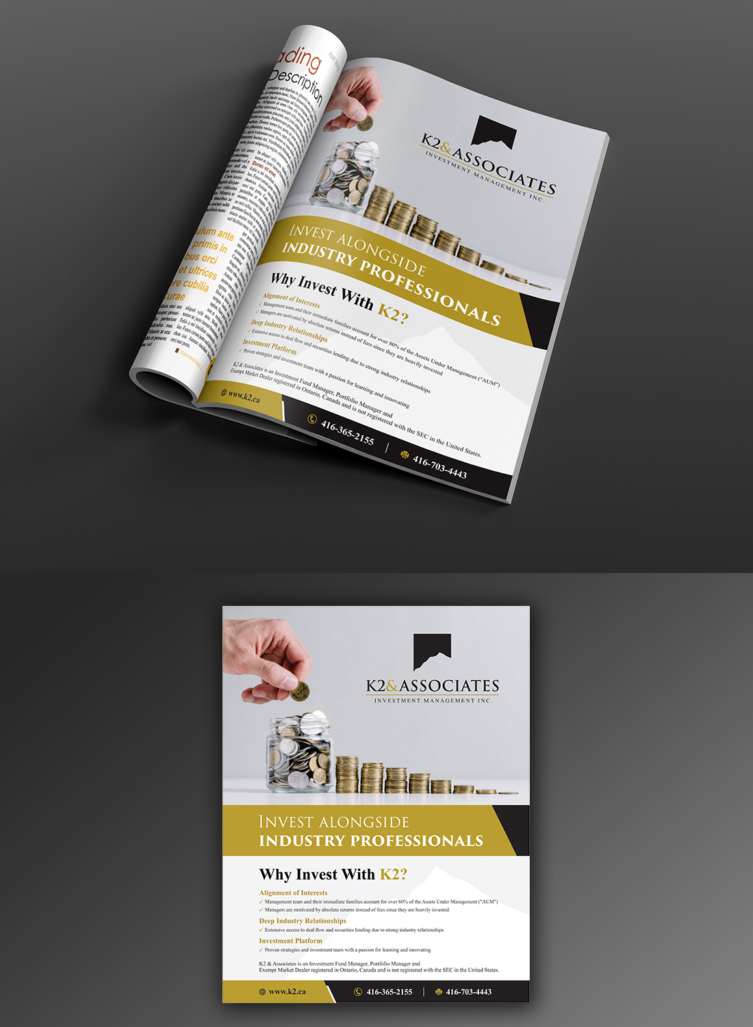 Advertisement Design by ecorokerz for K2 & Associates Investment Management Inc.  | Design #21385475