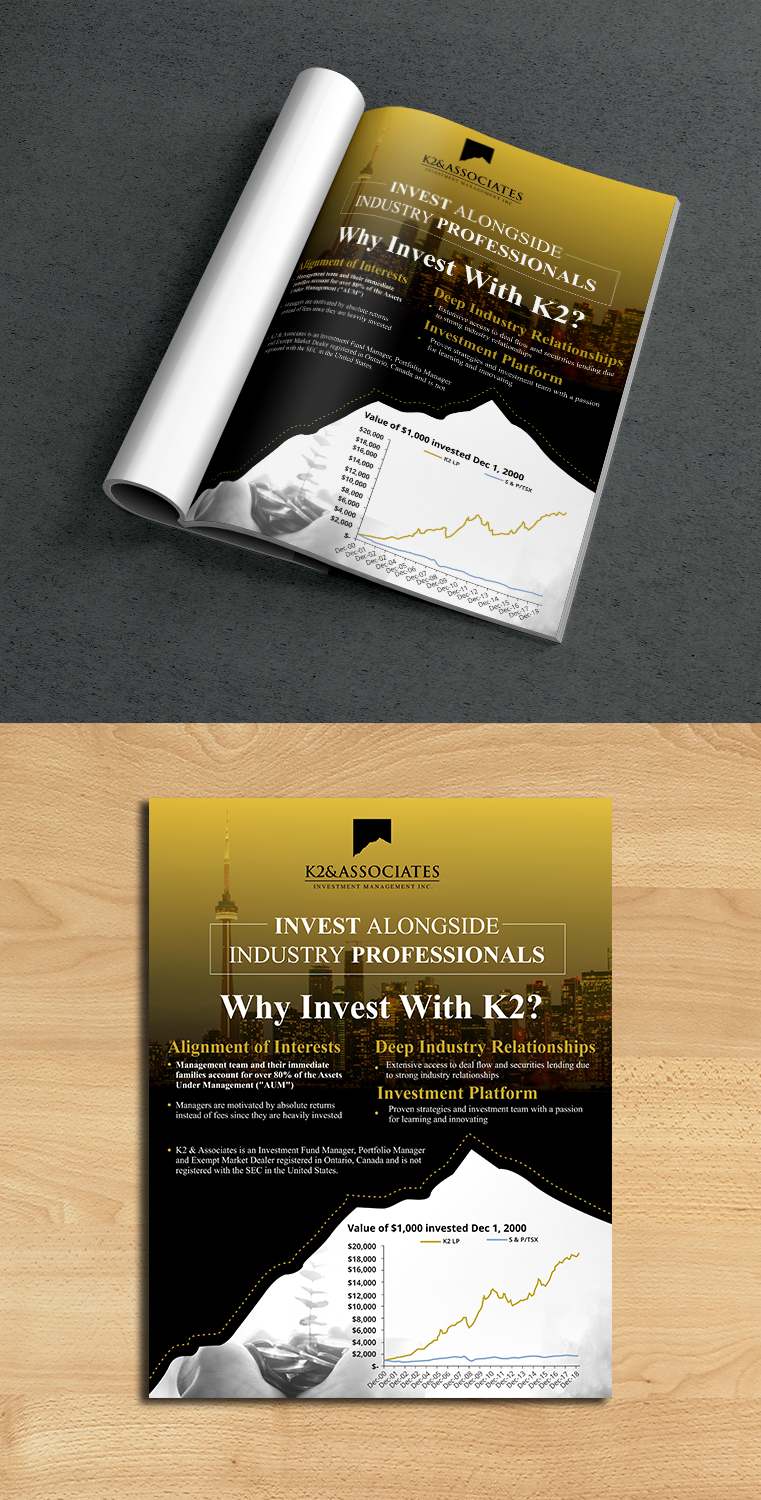 Werbe-Design von ecorokerz für K2 & Associates Investment Management Inc.  | Design #21385574