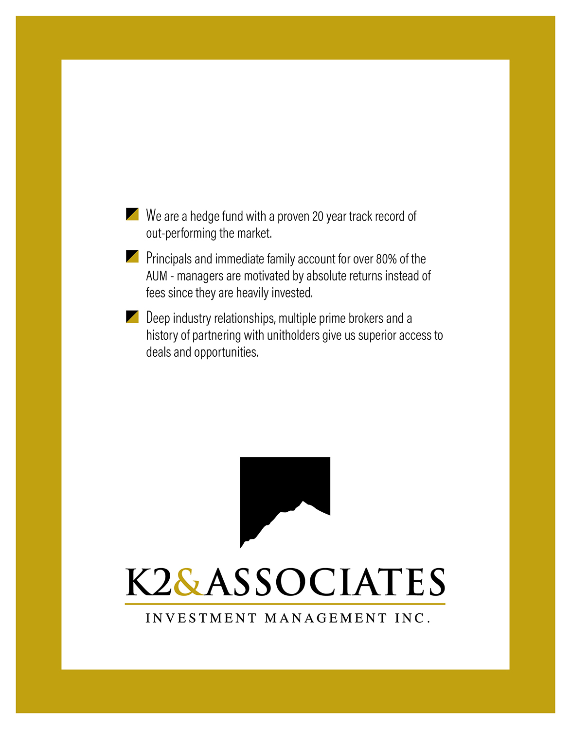 Advertisement Design by M Graphic for K2 & Associates Investment Management Inc.  | Design #21309480