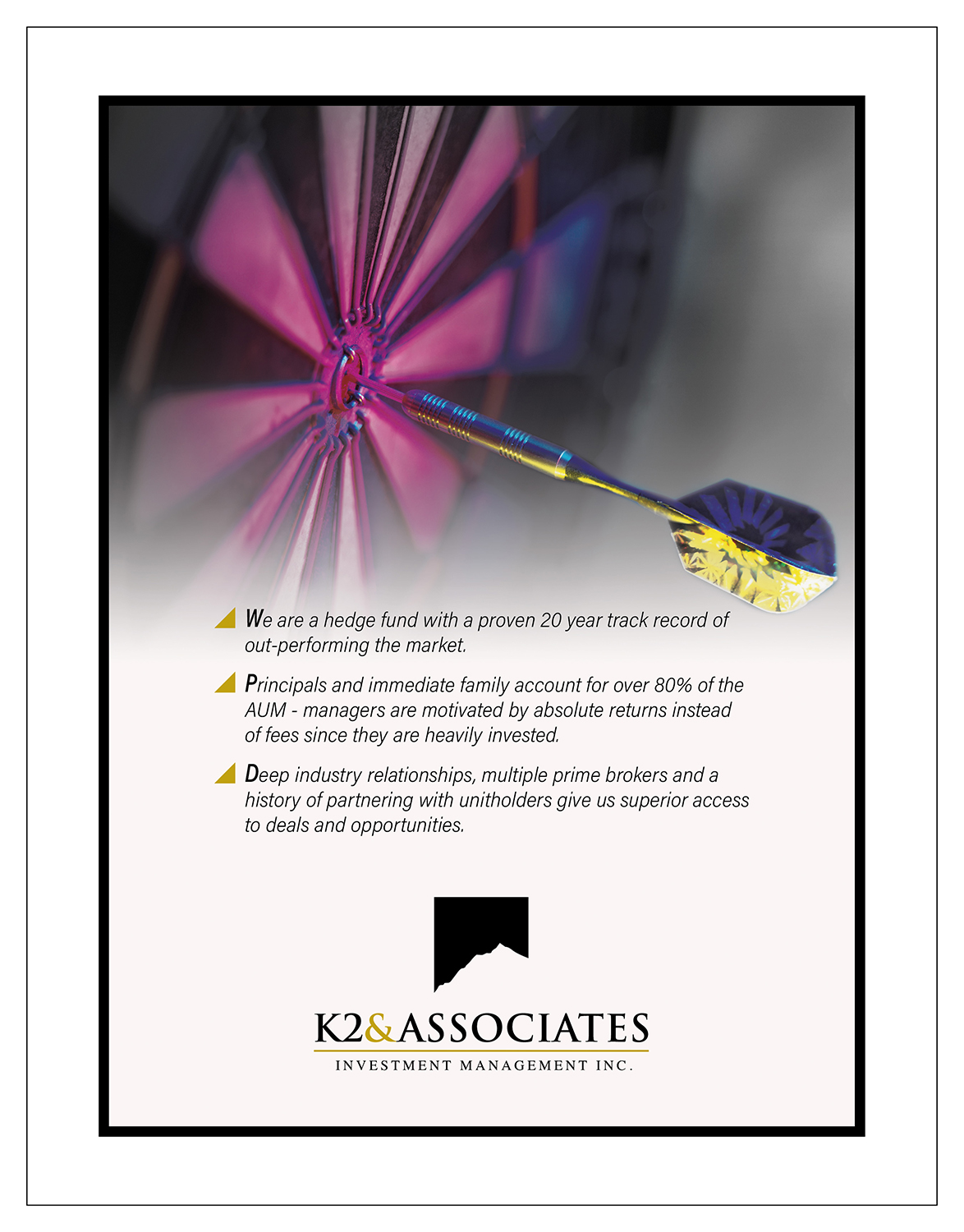 Design Publicitaire par M Graphic pour K2 & Associates Investment Management Inc.  | Design #21332205