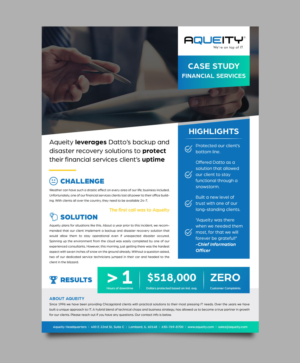 Flyer Design by vcreatived for Aqueity, Inc. | Design: #21302578