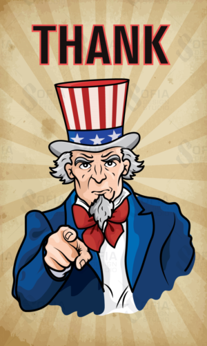 Uncle Sam Thank You | Graphic Design by SofiaDesignStudio