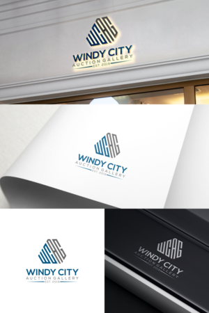 Windy City Auction Gallery inc.       Est. 2019  | Logo Design by untung bertubi-tubi