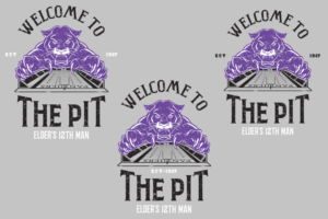 High school sports apparel brand needs a retro-looking tee for their infamous football stadium