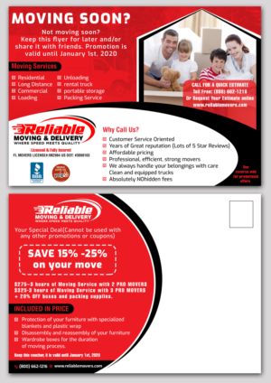 Attractive Flyer for Moving Company | Diseño de Flyer por TSU Creations