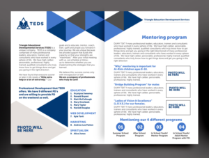 Design de Brochure par rkailas pour Triangle Educational Developmental Services | Design : #21339673